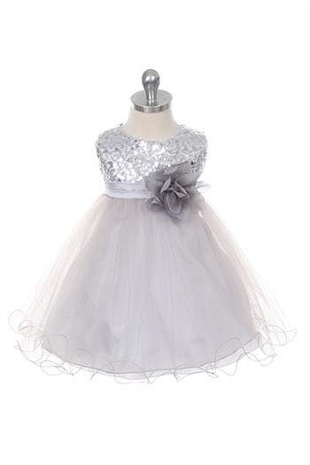 Feestjurk - Bruidsmeisjes jurk Daphne zilvergrijs