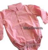 Baby overhemd model romper roze