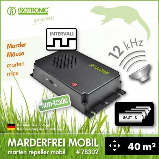 Isotronic marterverjager op batterijen