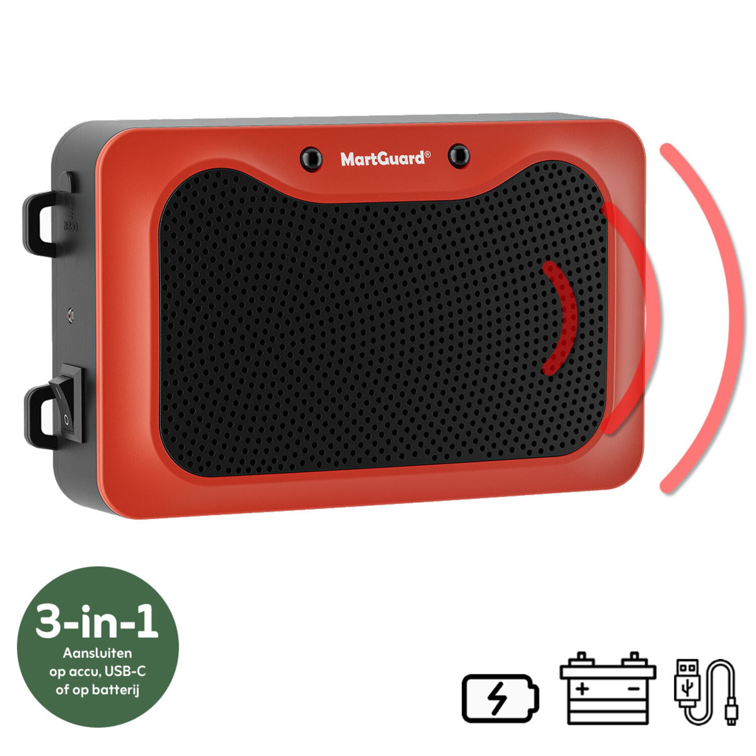 Gerbala Marterverjager voor de auto, 2-in-1 voedingsadapter, Efficiënte langdurige marterafweer, Marterbescherming voor de auto, Intelligente start-stopfunctie, Effectieve marterbescherming voor auto
