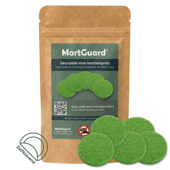MartGuard® Geurpads zelfklevend voor Marterspray (5 stuks)