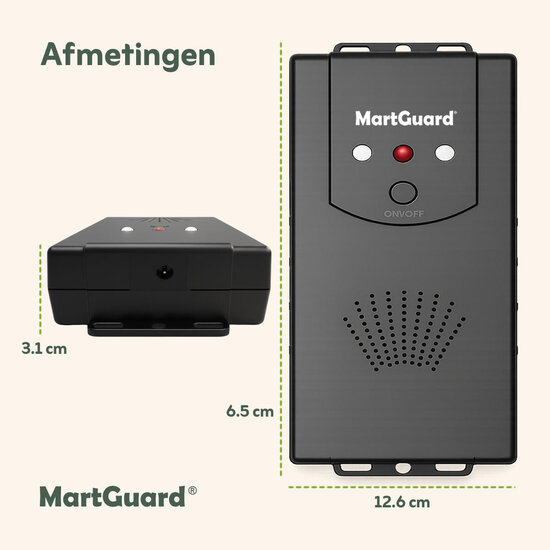 MartGuard® Car & Home Secure Pro Battery V2 marterverjager op batterijen