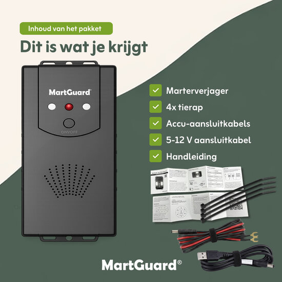 MartGuard® Car & Home Secure Pro Battery V2 marterverjager op batterijen