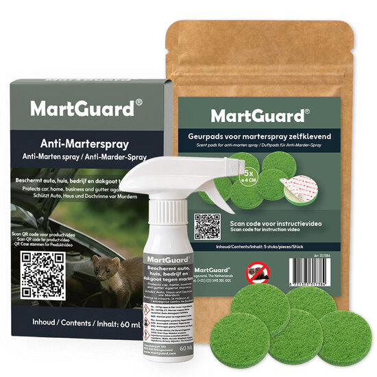 MartGuard® Anti-Marterspray + Geurpads - Geurbarrière pakket