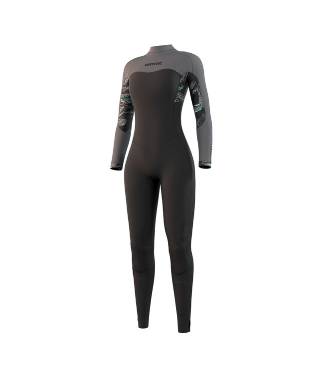 Mystic Dazzled Fullsuit 4/3mm Bzip Women - Black