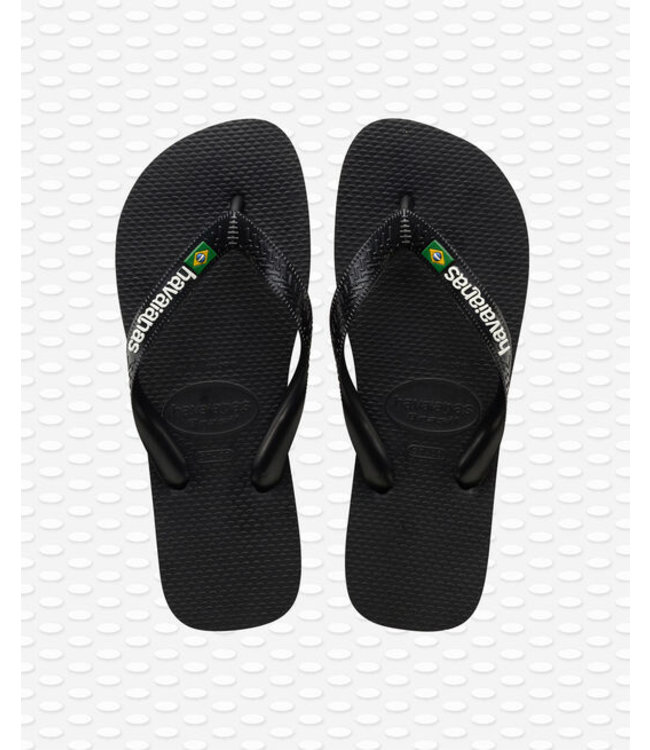 Havaianas Brasil Logo Black / Black