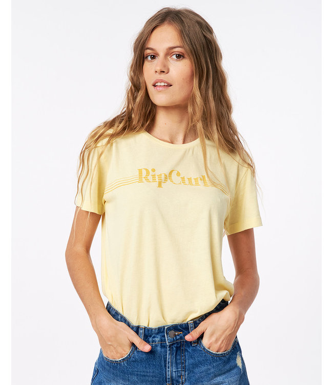 Rip Curl Re-Entry Standard Tee - Light Yellow