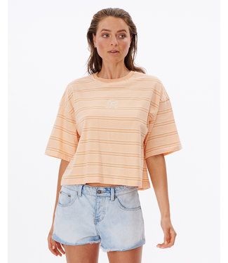 Rip Curl Waves Heritage Crop Tee - Peach