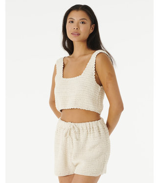 Rip Curl Oceans Together Crochet Top  - Off White