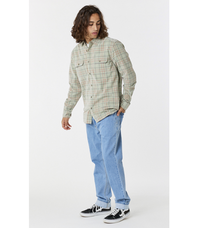 Rip Curl Swc Cord Plaid Shirt - Sage