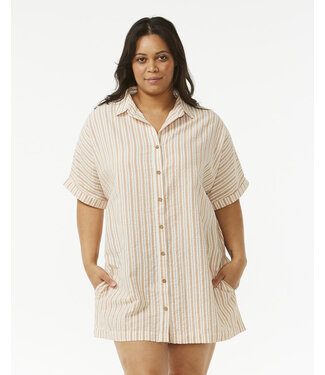 Rip Curl Follow The Sun Shirt Dress - Light Brown