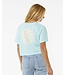 Rip Curl Wettie Icon Crop Tee - Sky Blue