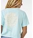 Rip Curl Wettie Icon Crop Tee - Sky Blue