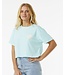 Rip Curl Wettie Icon Crop Tee - Sky Blue