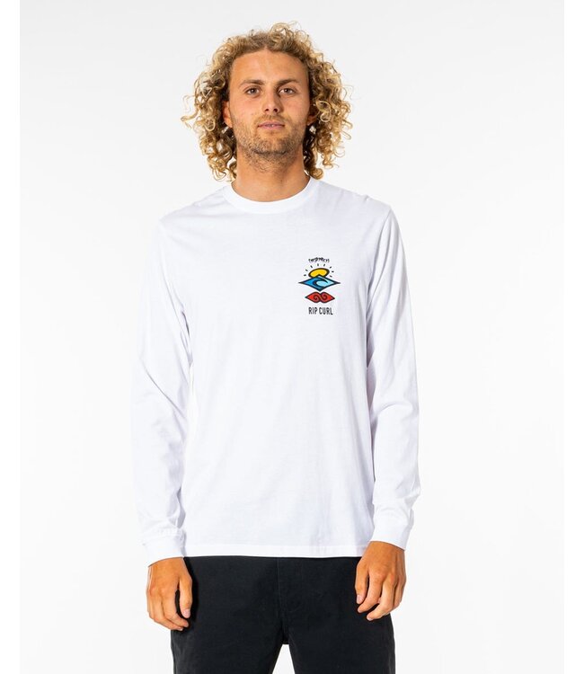 Rip Curl Search Icon L/S Tee - White