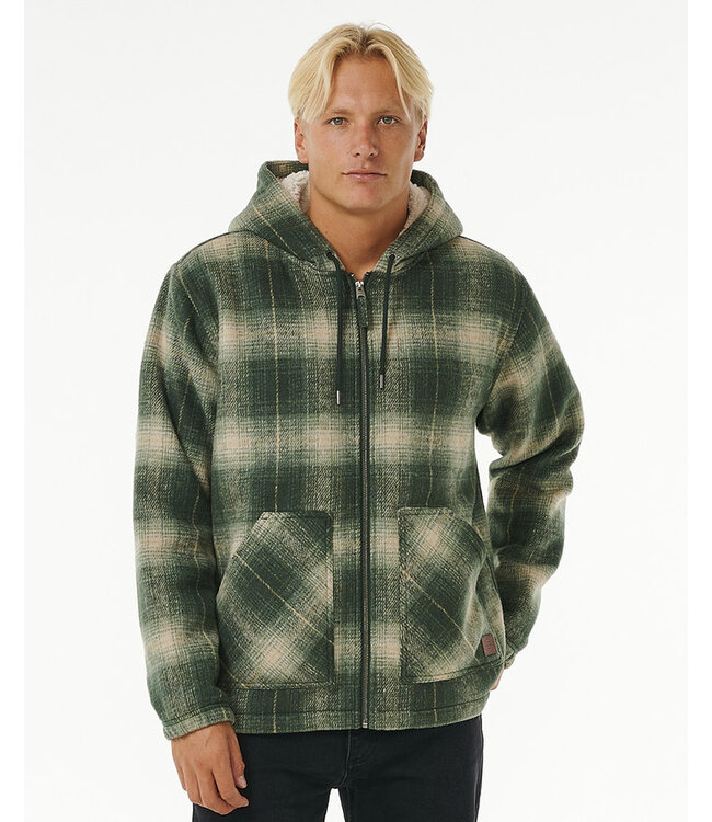 Rip Curl Classic Surf Check Jacket - Dark Olive