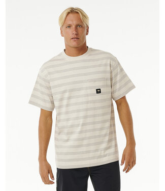 Rip Curl Qsp Stripe Tee - Vintage White