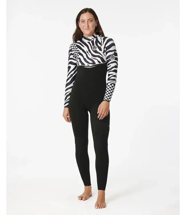 Rip Curl WMS Ebomb 4/3 Zipfree - Black/White