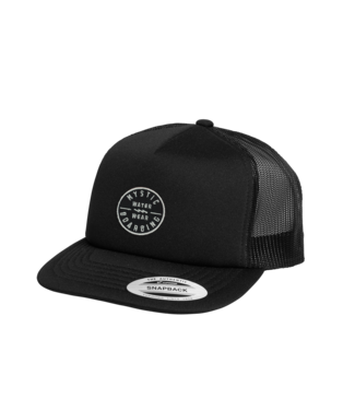 Mystic Boarding Flat Cap - Black