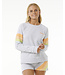 Rip Curl High Tide Surf Raglan Crew - Light Gray Heat