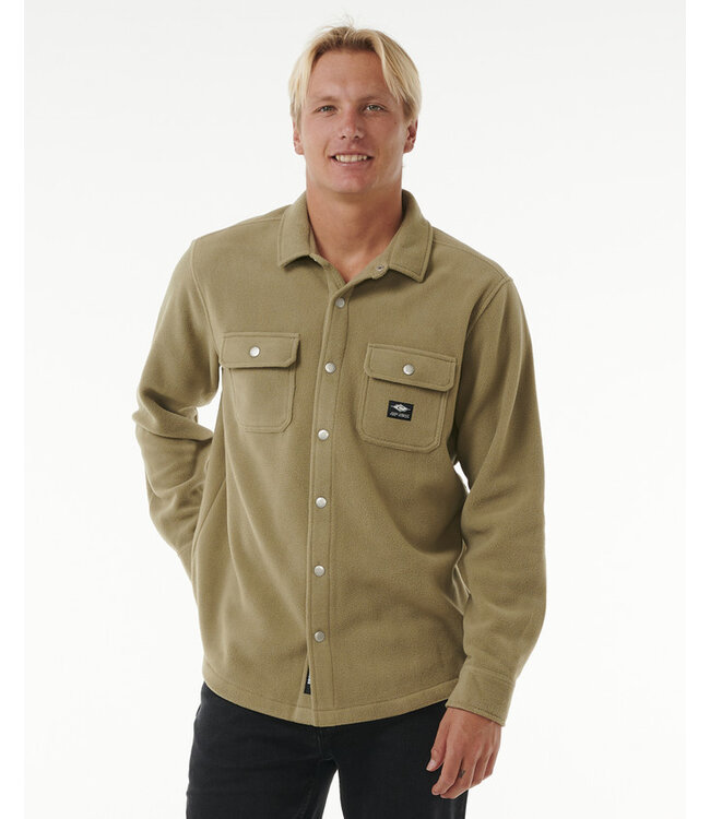 Rip Curl Fun Times Polar Fleece Shirt Washed Moss