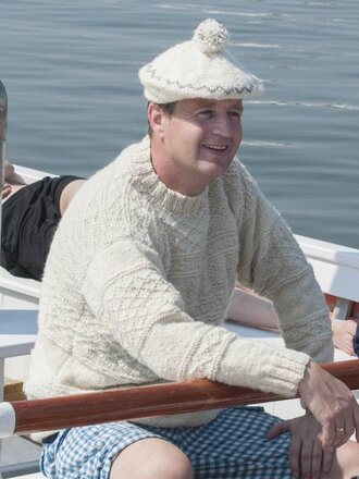 Fishersman's hat made of Waddenwol, white Fishersman's hat made of Waddenwol, white