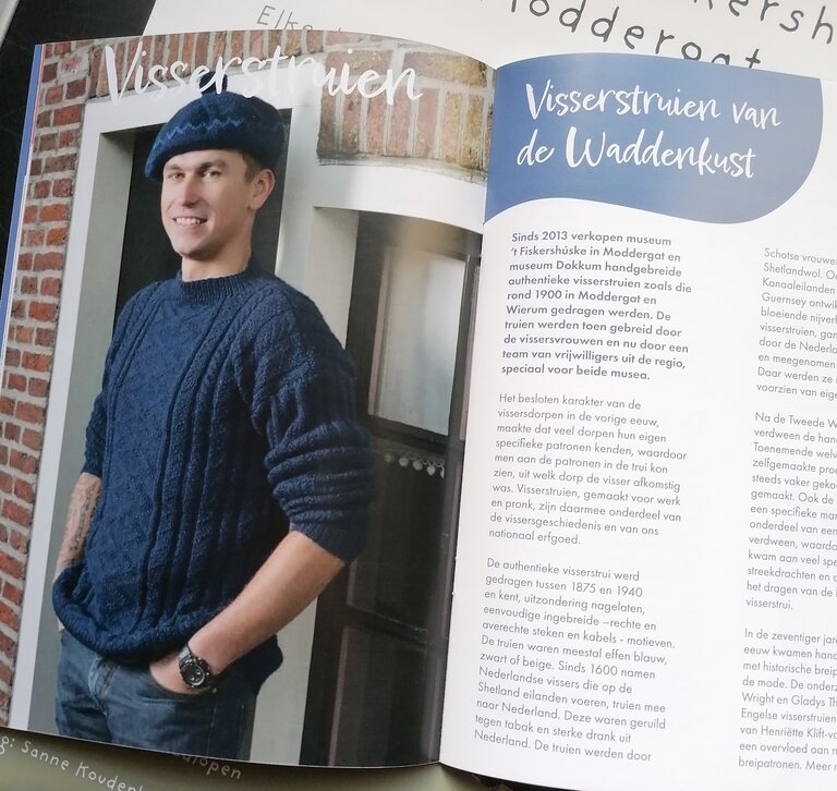 Visserstruien magazine, met breipatronen en verhalen van de Waddenzeekust
