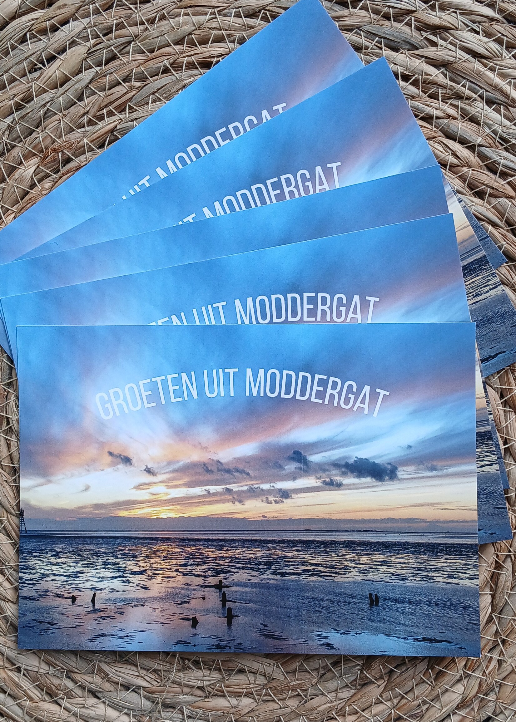 2 Kaarten Moddergat met Nederlandse tekst