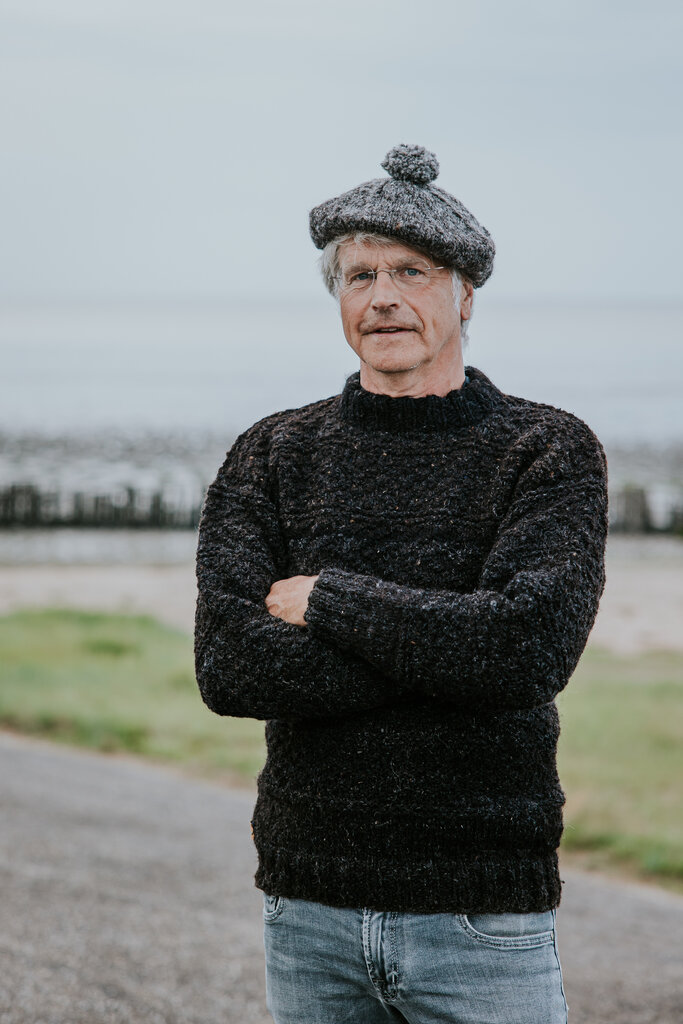 Vissersmuts van Waddenwol grijs