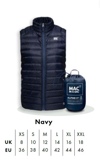 Mac in a Sac ALPINE Dons bodywarmer -Navy - Woman