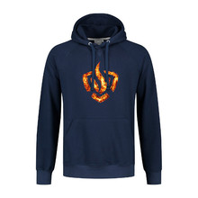 Hooded sweater vlammend logo