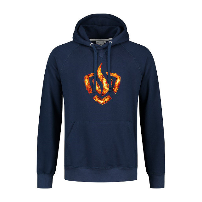 Hooded sweater logo on fire