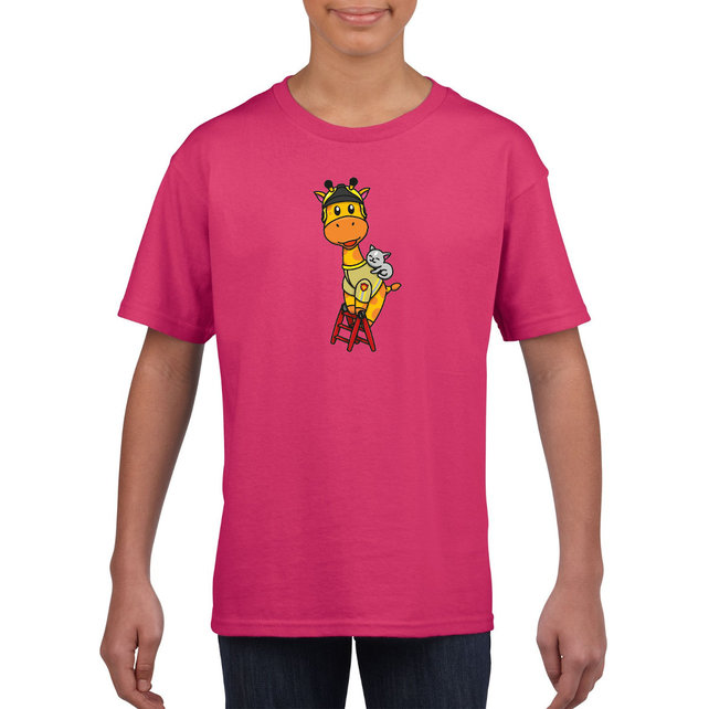 T-shirt child fire brigade giraffe