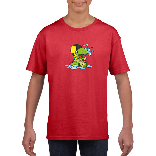 T-shirt kind brandweer dinosaurus T-shirt kind brandweer dinosaurus
