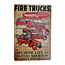 Metalen bordje  Fire Trucks