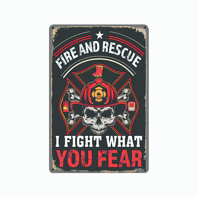 Metalen bordje  I fight what you fear