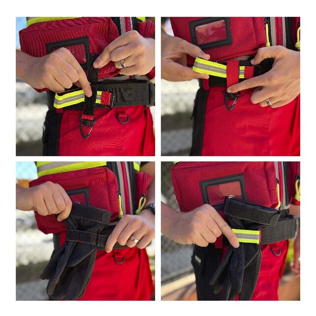 Gloveholder with multipurpose carabiner