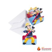Fireman Sam invitations 8 pcs