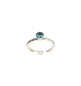  Stackable rings Silver ring swiss blue topaz