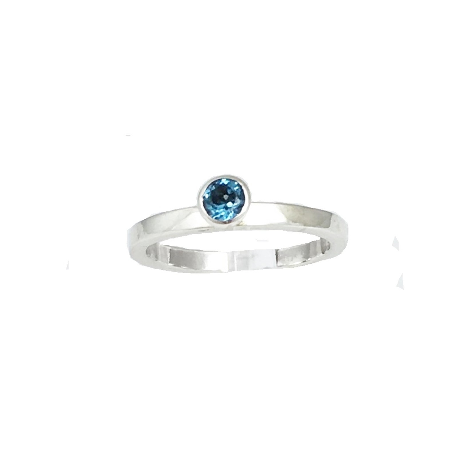 Swiss blue topaz - polished ring