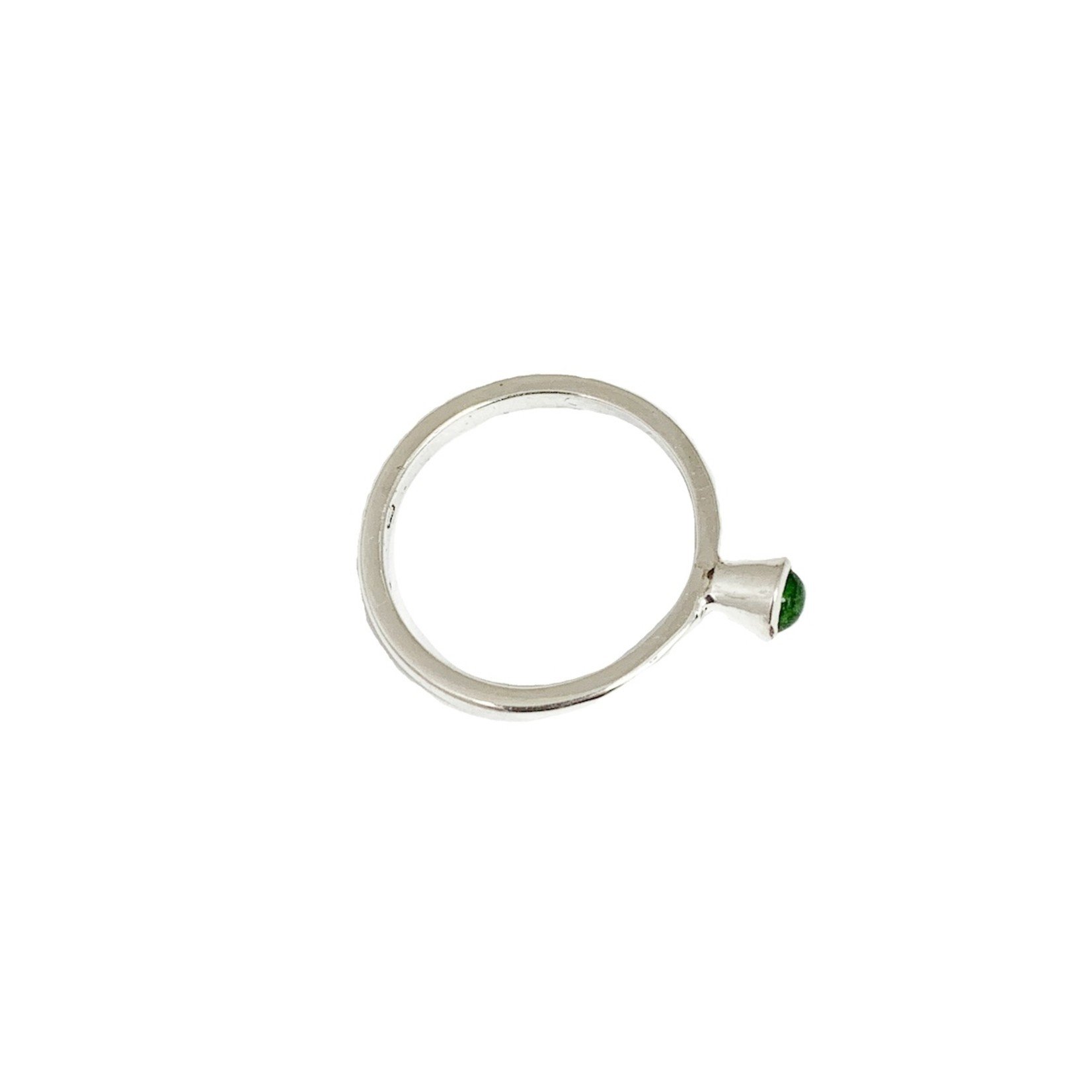 Green tourmaline ring, silver