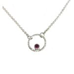 Necklace Circle of Life rhodolite