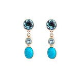 Change earrings turquoise and topaz