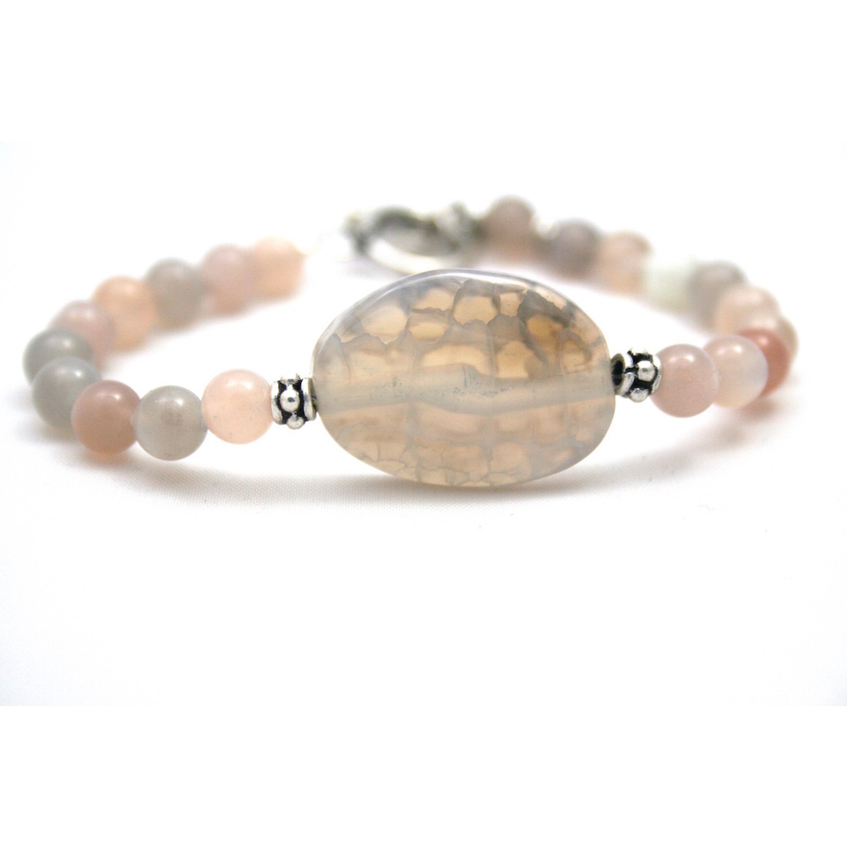 Moonstone and agate,