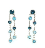 Kiliaan Jewelry Collectie Oorhangers blauw topaas