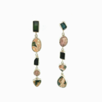 Earrings gemstones multi color