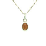 Sunstone pendant on necklace