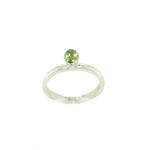 Zilveren ring peridot  ovaal