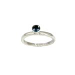 Zilveren ring London blue topaas  glad