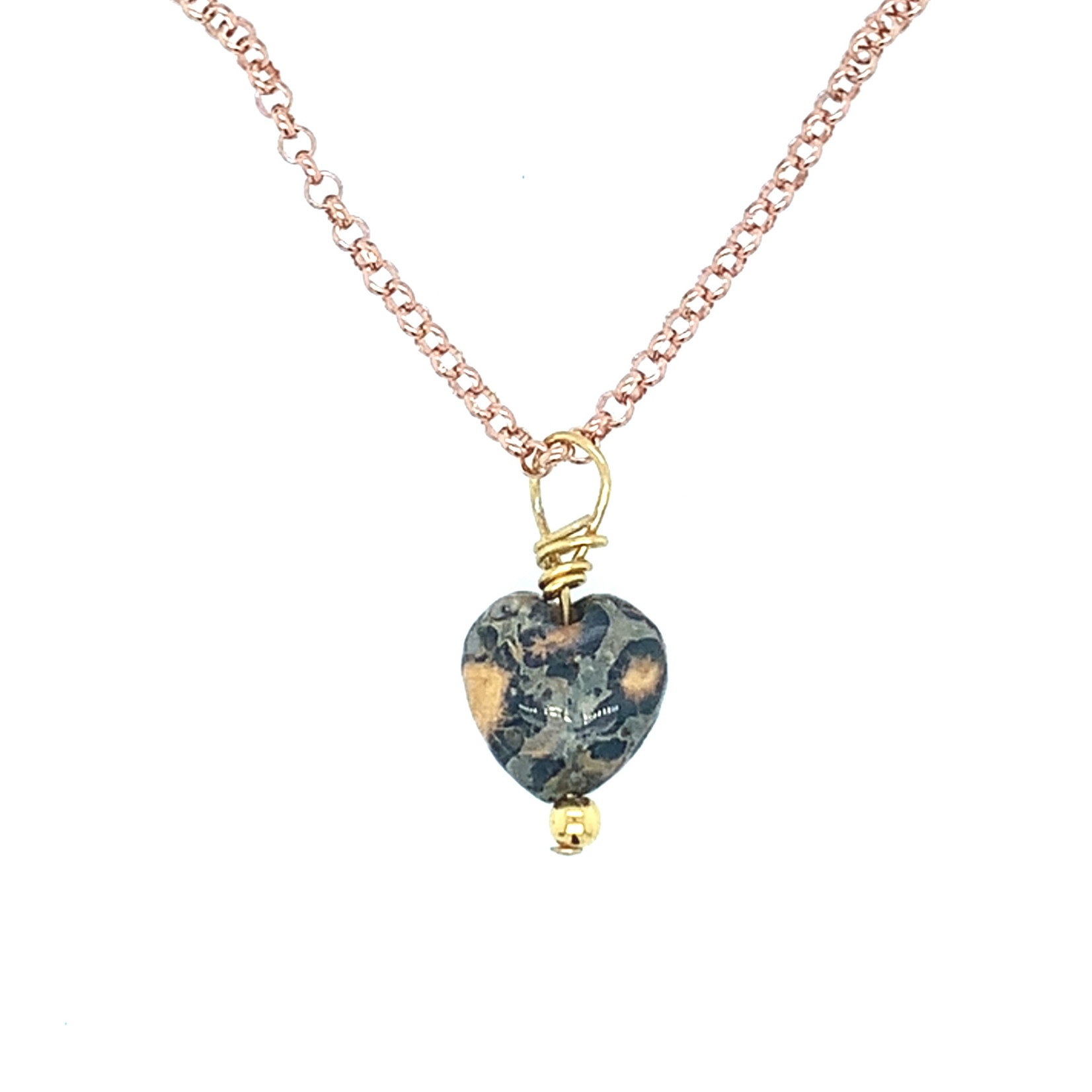 Necklace ocean jasper heart
